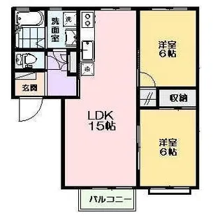シャルムII C【2階】の間取り