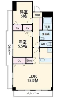 レジデンス円六【1階】の間取り