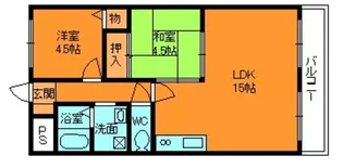 リヴェール三室【5階】の間取り