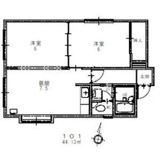ファミールモリ【1階】の間取り