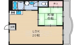レジデンス松栄【7階】の間取り