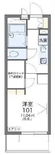 レオパレスMUSASHI【1階】の間取り