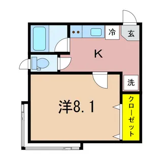 ヒルタウン飛鳥【1階】の間取り