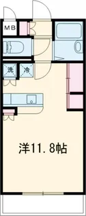 グラースビ若林【4階】の間取り