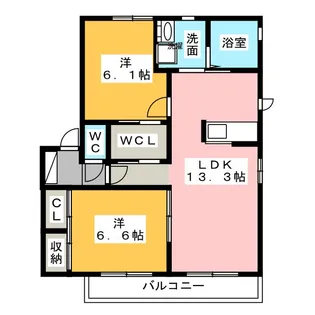 ヴィラージュ金山【2階】の間取り