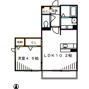 サン・ヴェールA【2階】の間取り