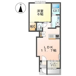 ハルカス ウエスト【2階】の間取り