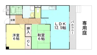 ミラーハイツタバタ【1階】の間取り