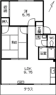 メゾンポラリスC【1階】の間取り