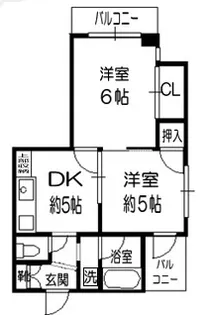 ハイツ八重【2階】の間取り