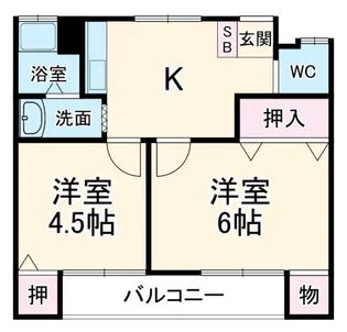 エンゼルハイム常盤台第1【2階】の間取り