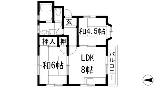 コーポ西邑【2階】の間取り