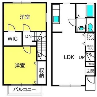 ヨーロピアンシャレーリバティ【2階】の間取り