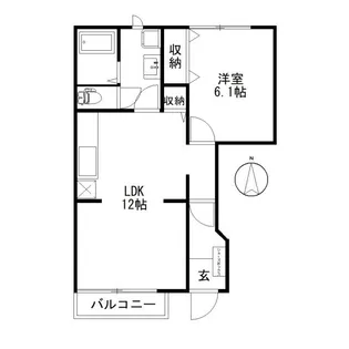 タウンアローズ70Aの間取り