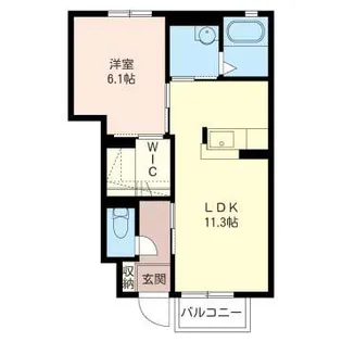 シャーメゾン大道A(下触町)【1階】の間取り