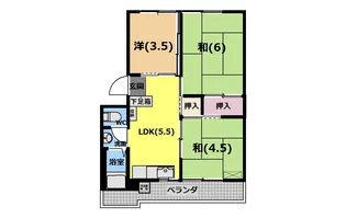 吉川マンションB棟【3階】の間取り