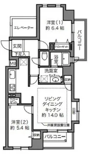 スヴェニール早稲田夏目坂【6階】の間取り