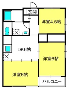 グリーンウッドD棟【1階】の間取り