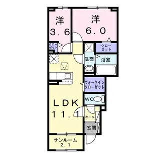 リベルテ【1階】の間取り