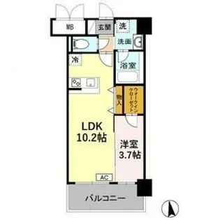クレール則武【2階】の間取り