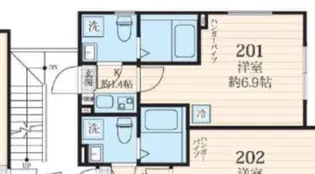 ミレハイムB【2階】の間取り