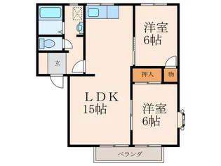 サンシティ【2階】の間取り