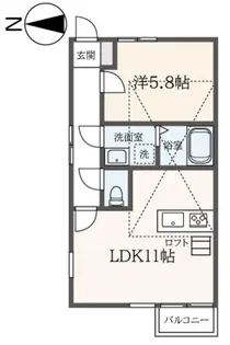 VERDE ARIA(ヴェルデ アリア)【2階】の間取り