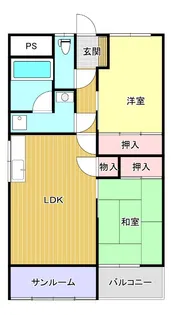 プリーザント・マキII【1階】の間取り