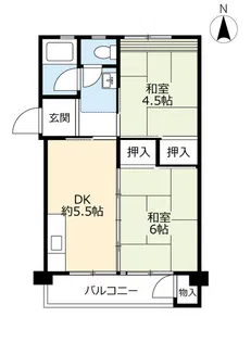 UR岩倉【1階】の間取り
