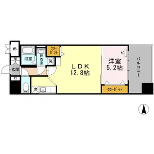 名駅アイサンメゾン【7階】の間取り