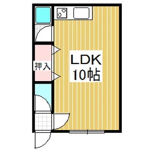 クリスタルコートB【3階】の間取り