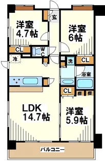 ネクステージ飛田給【4階】の間取り