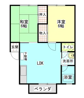 メゾン・ド・アムールB【2階】の間取り