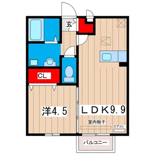 茨城県日立市大久保町3【アパート】の間取り