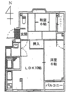 シャトー上住吉【3階】の間取り