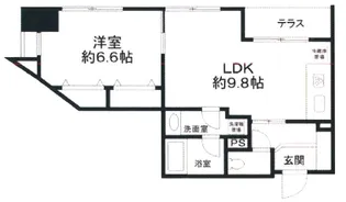 チェスターハウス九段下【1階】の間取り