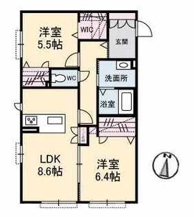 ラ・スリーズガーデン C棟【1階】の間取り