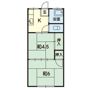 オールドローズ新外【1階】の間取り