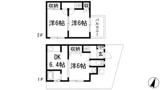 兵庫県西宮市上ケ原八番町【一戸建】の間取り
