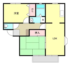 サンビレッジ・トライアングルパークA【1階】の間取り