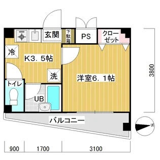 イースト.YM【3階】の間取り