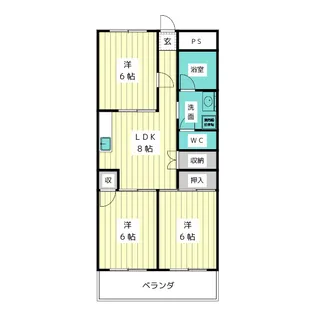 宝ハイツ【3階】の間取り