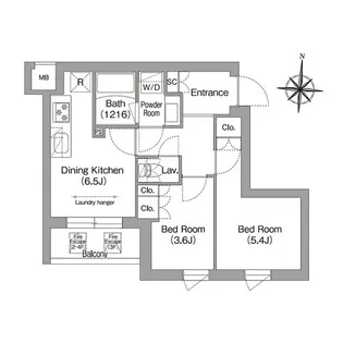 コンフォリア・リヴ南品川【3階】の間取り