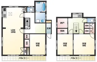 神奈川県藤沢市鵠沼桜が岡4【一戸建】の間取り