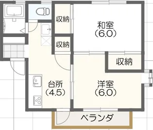 クレストKI【1階】の間取り
