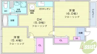 ポプラール【1階】の間取り