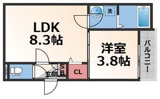 大阪府大阪市生野区鶴橋5【アパート】の間取り