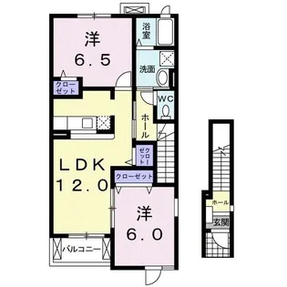 ハイルザームIII【2階】の間取り