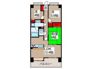 ソフィア川越四季彩の街【10階】の間取り