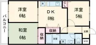 メモリー鳥栖【6階】の間取り